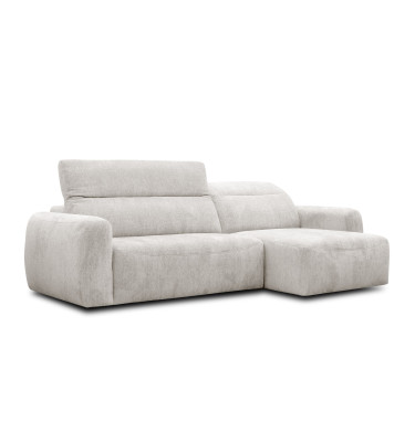 Canapé d'angle 4 places NERO, tissu ecru