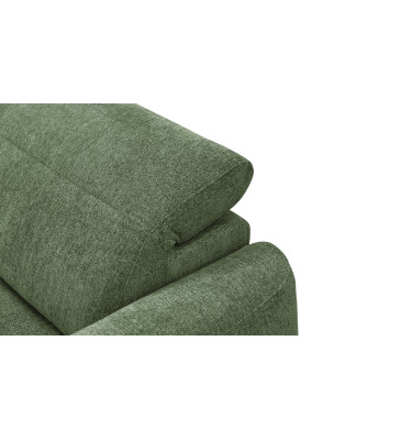 Canapé d'angle 4 places NERO, tissu vert