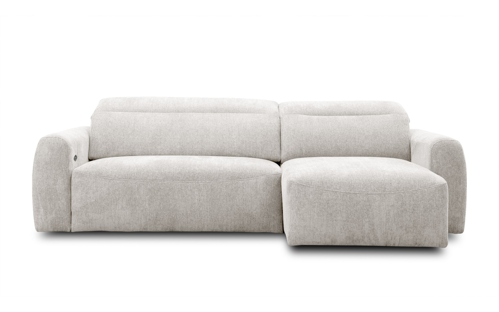 Canapé d'angle 4 places NERO, tissu ecru