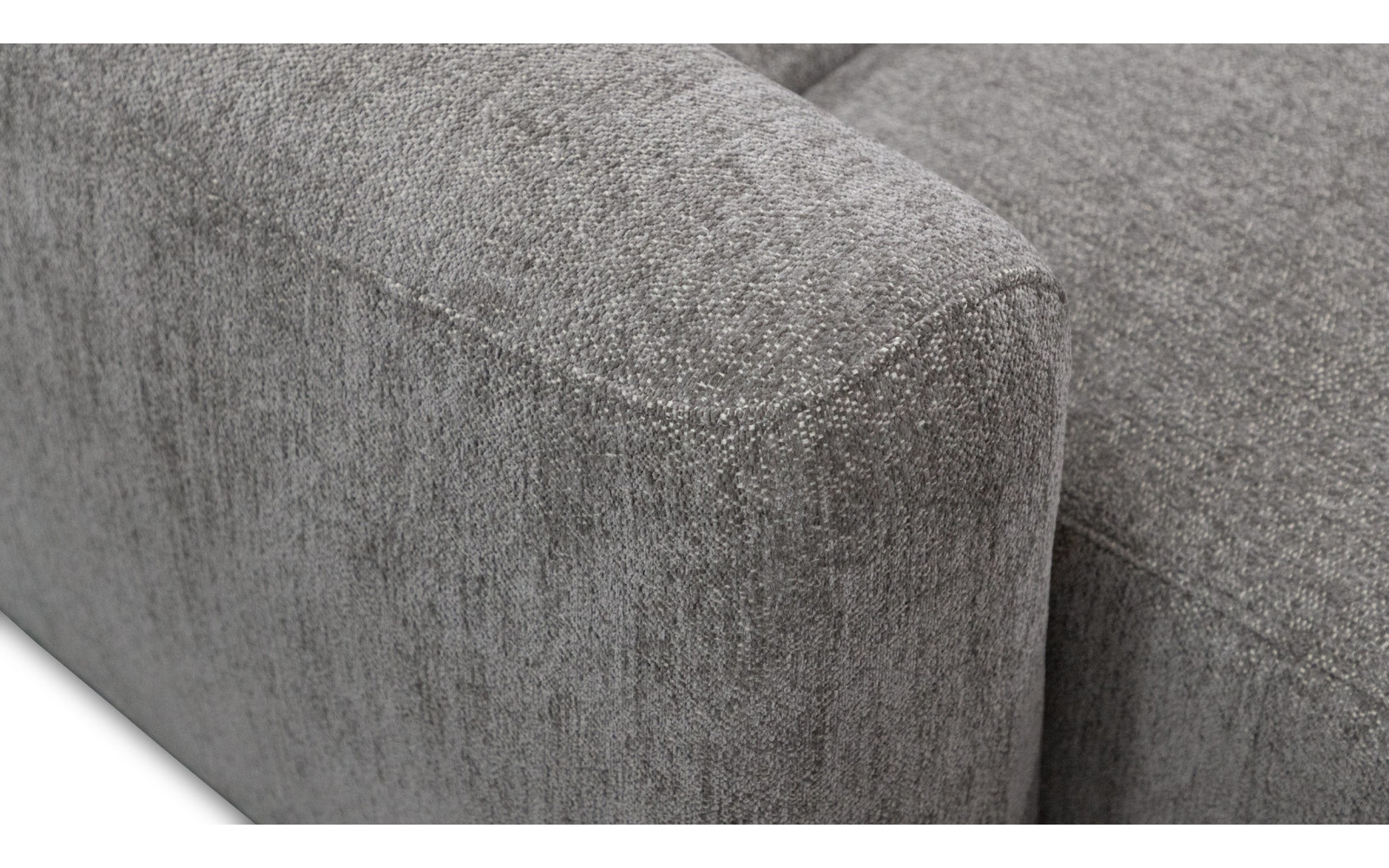 Canapé d'angle 4 places NERO, tissu gris