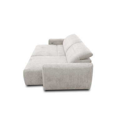 Canapé d'angle 4 places NERO, tissu ecru