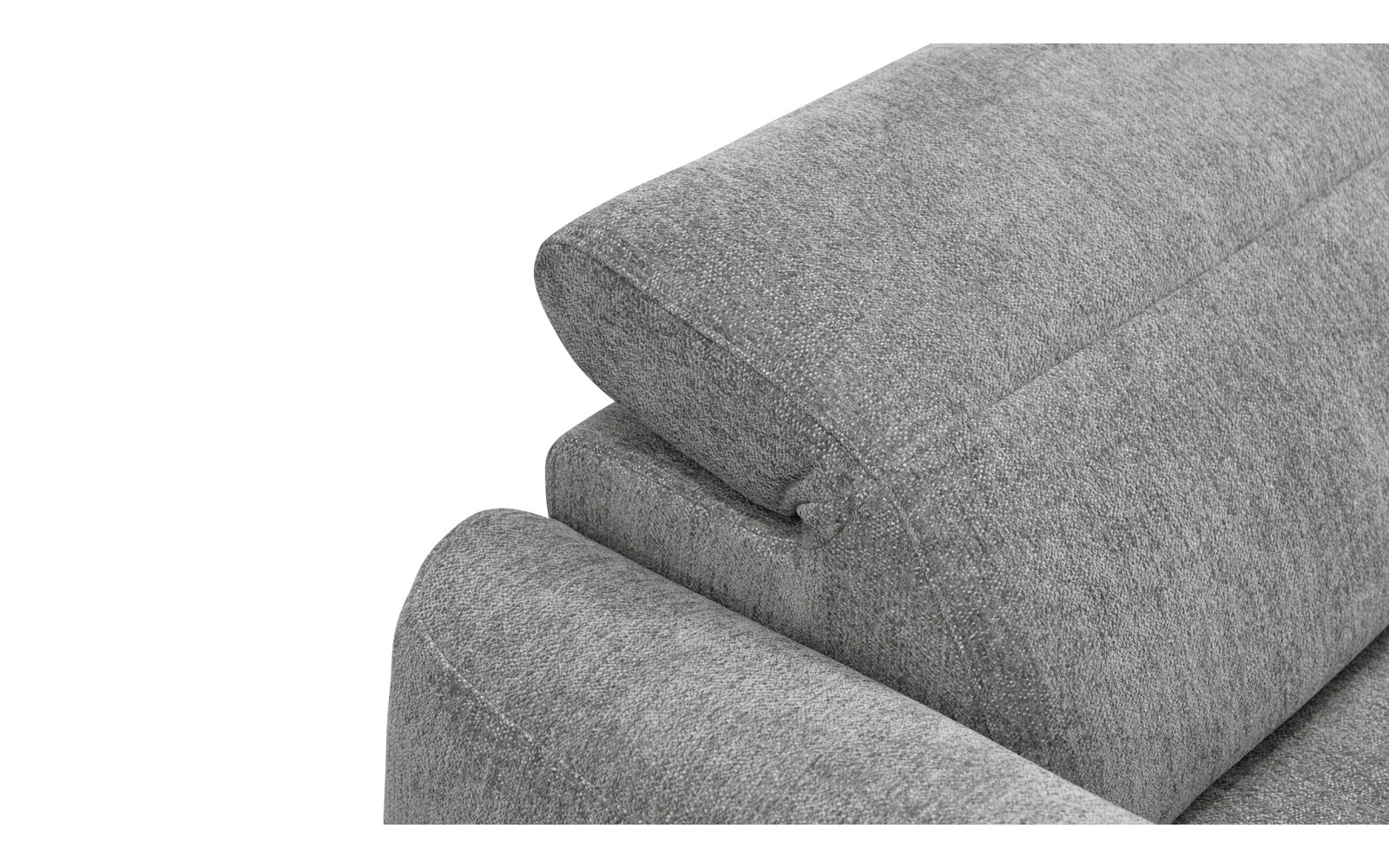 Canapé d'angle 4 places NERO, tissu gris