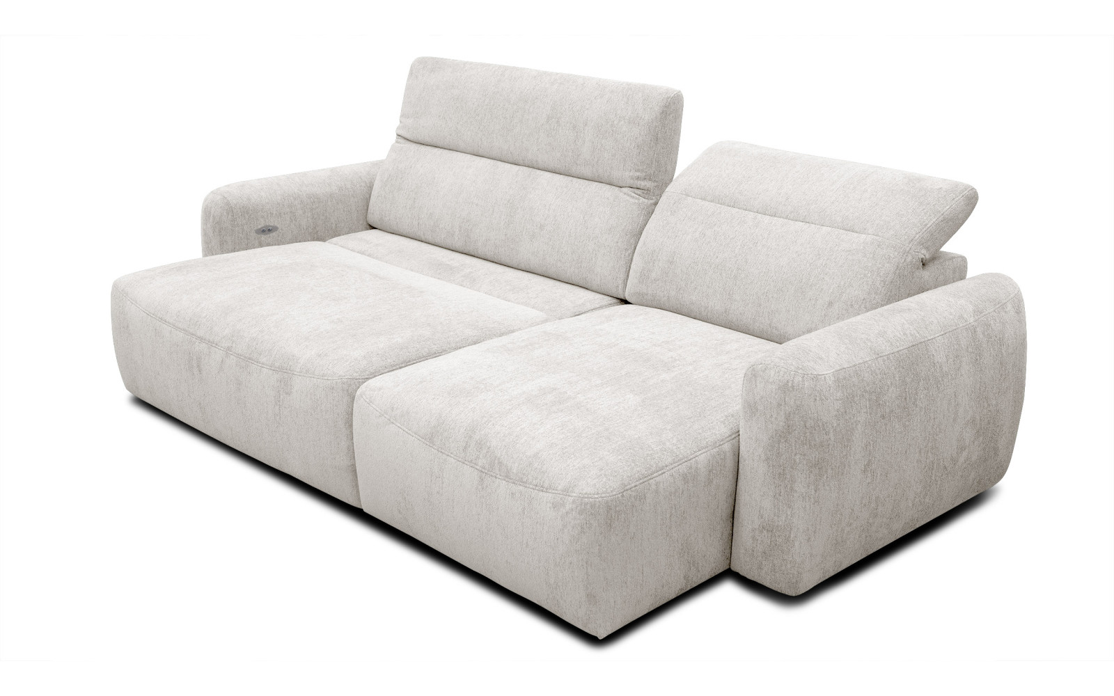 Canapé d'angle 4 places NERO, tissu ecru