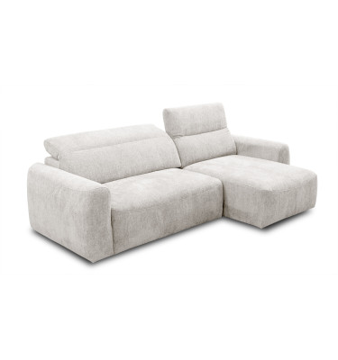 Canapé d'angle 4 places NERO, tissu ecru