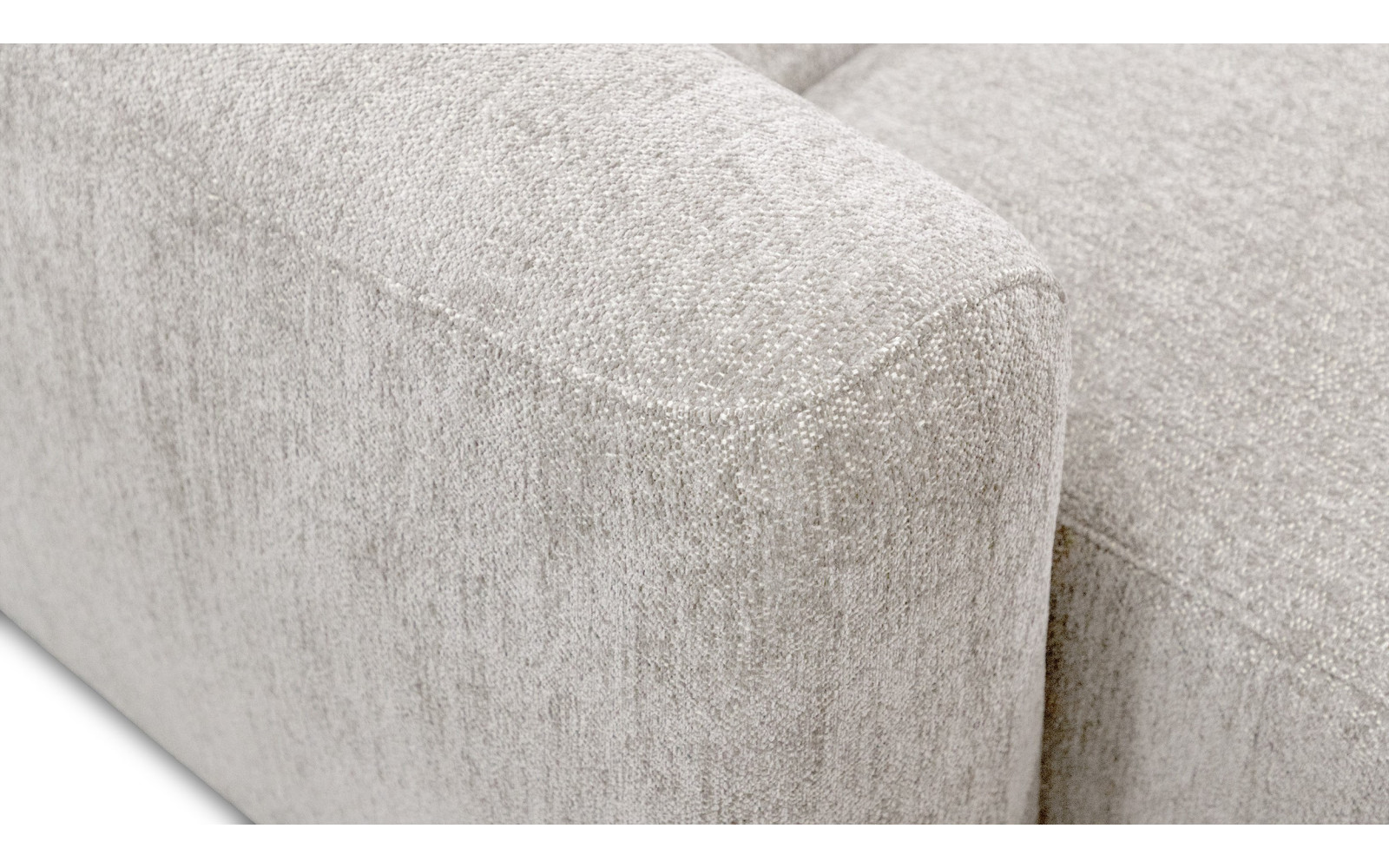 Canapé d'angle 4 places NERO, tissu ecru