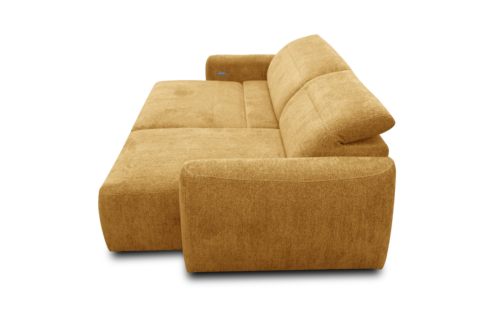 Canapé d'angle 4 places NERO, tissu jaune