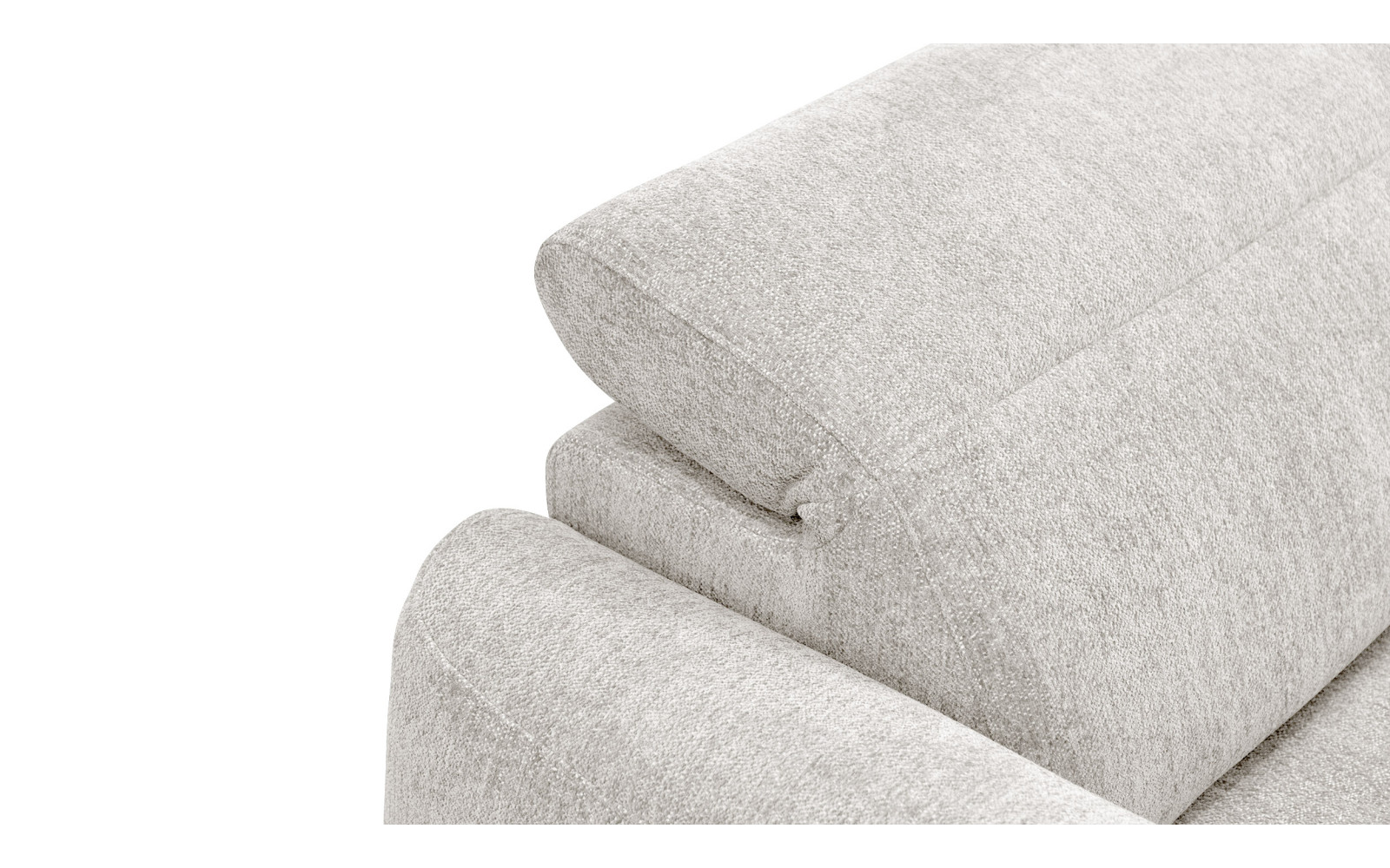 Canapé d'angle 4 places NERO, tissu ecru