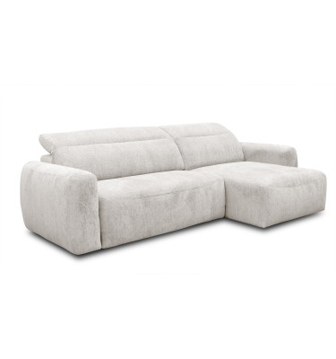 Canapé d'angle 4 places NERO, tissu ecru
