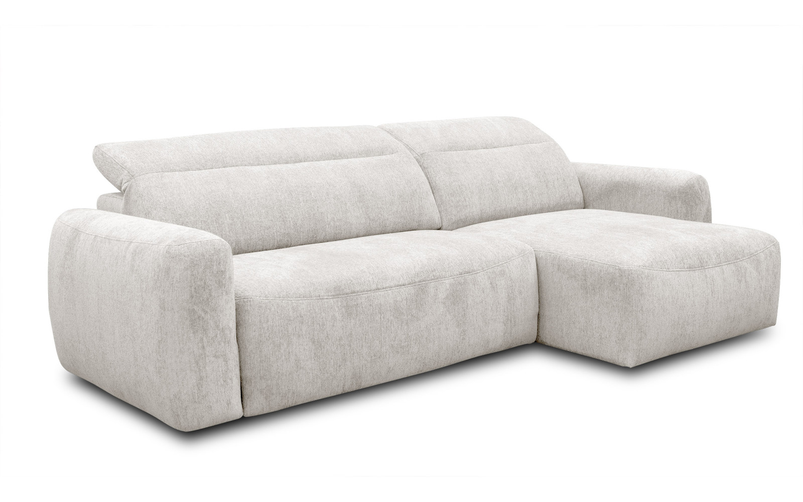 Canapé d'angle 4 places NERO, tissu ecru