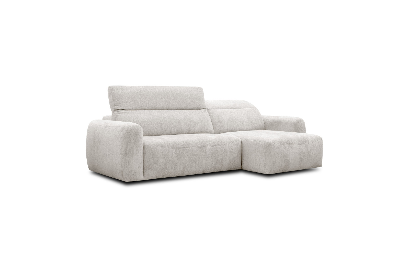 Canapé d'angle 4 places NERO, tissu ecru