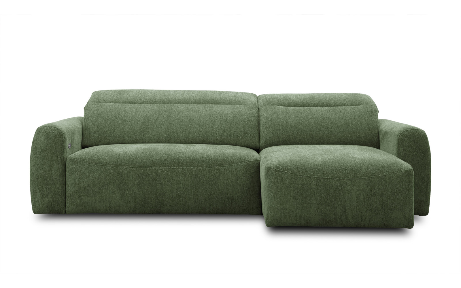 Canapé d'angle 4 places NERO, tissu vert