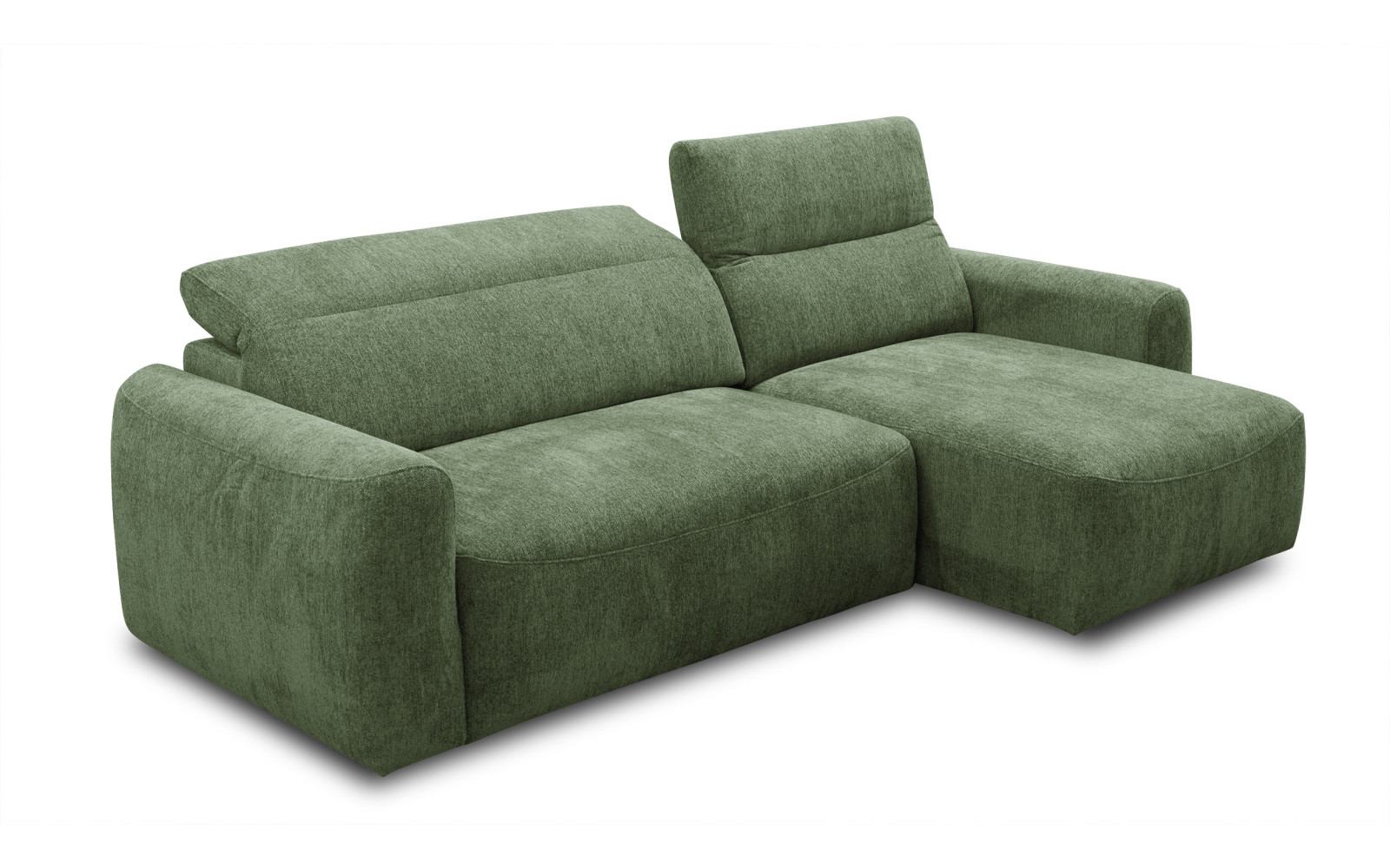 Canapé d'angle 4 places NERO, tissu vert