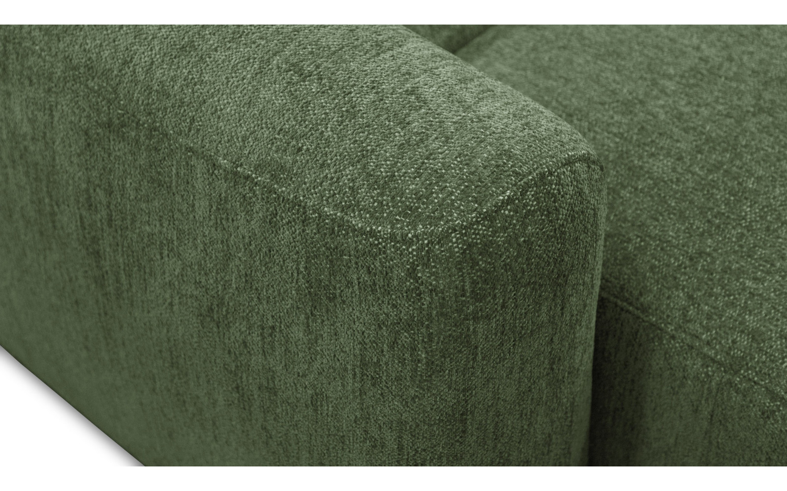 Canapé d'angle 4 places NERO, tissu vert