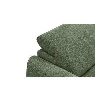 Canapé d'angle 4 places NERO, tissu vert