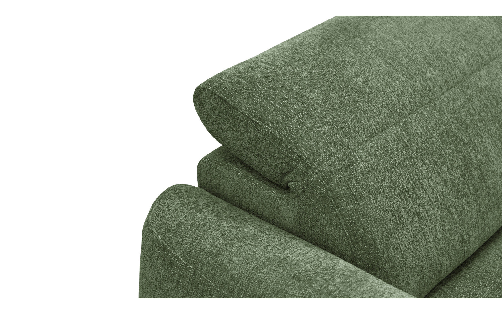 Canapé d'angle 4 places NERO, tissu vert