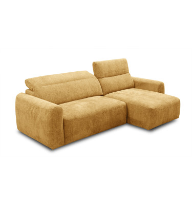 Canapé d'angle 4 places NERO, tissu jaune
