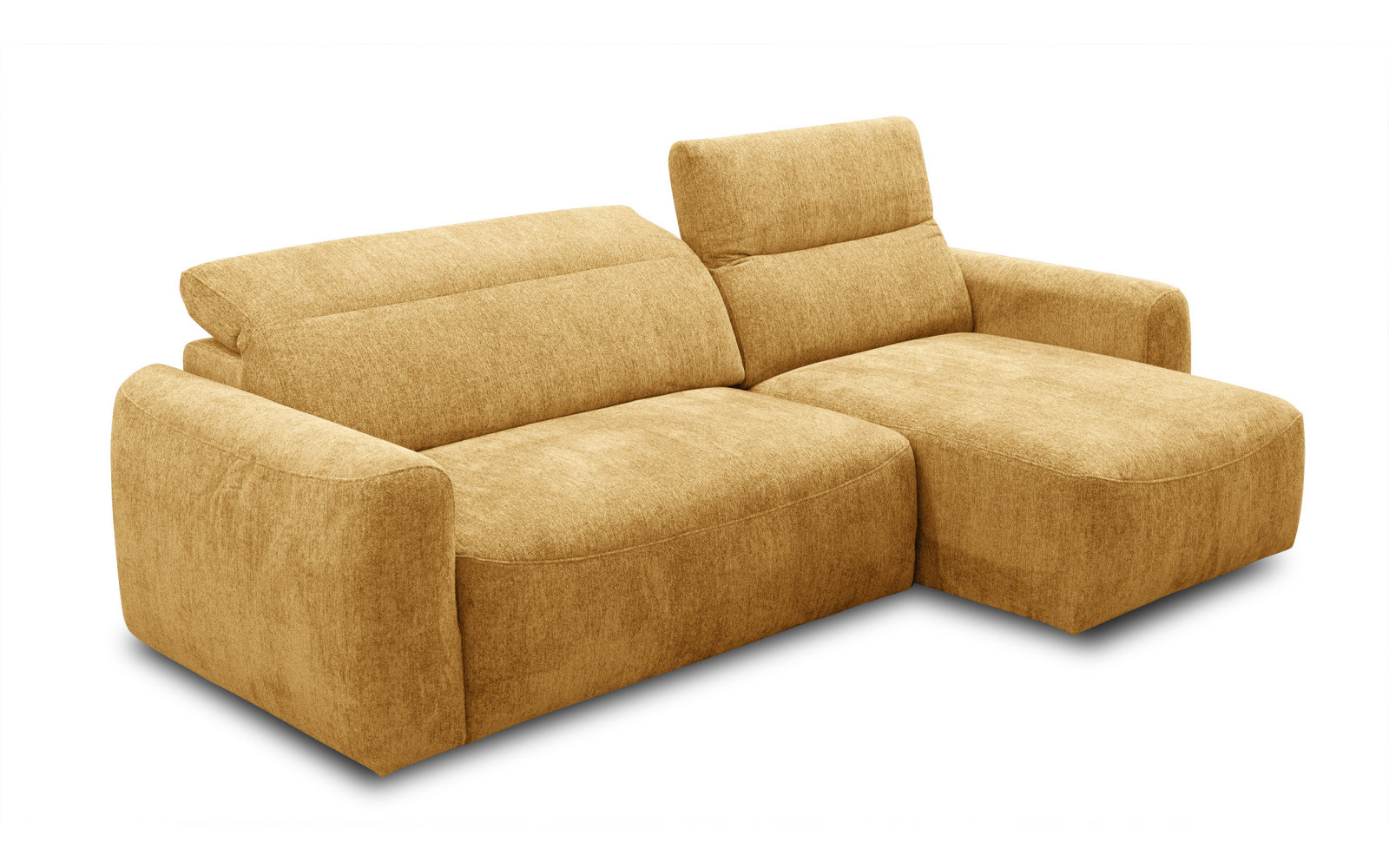 Canapé d'angle 4 places NERO, tissu jaune