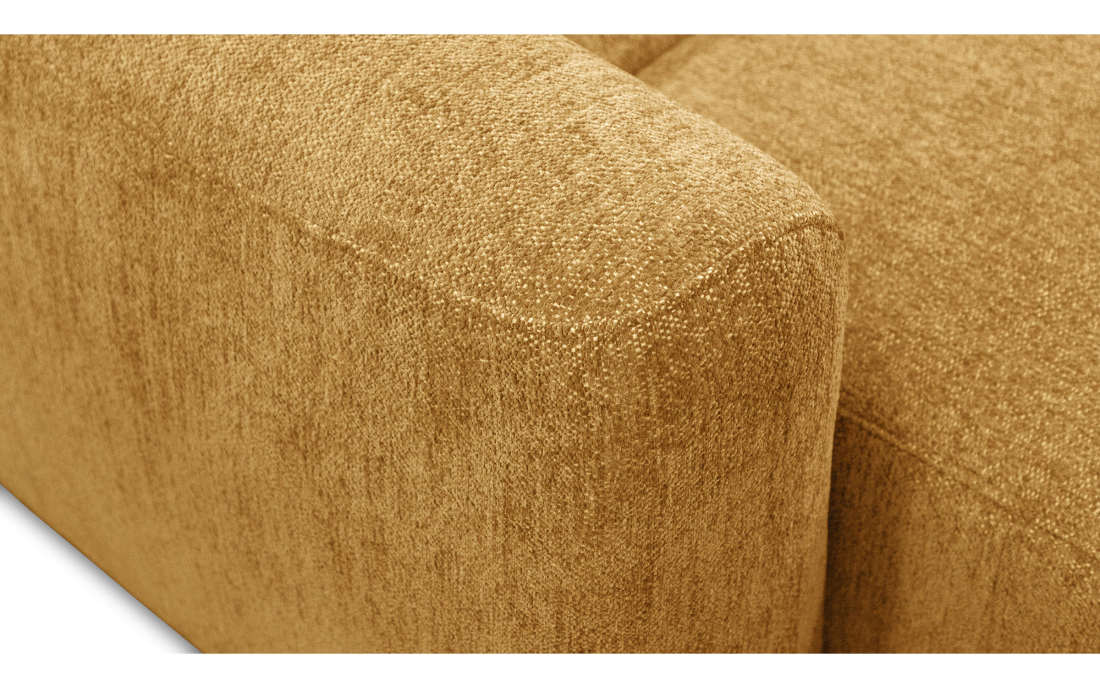 Canapé d'angle 4 places NERO, tissu jaune