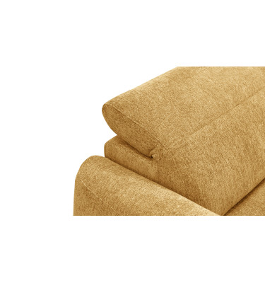 Canapé d'angle 4 places NERO, tissu jaune