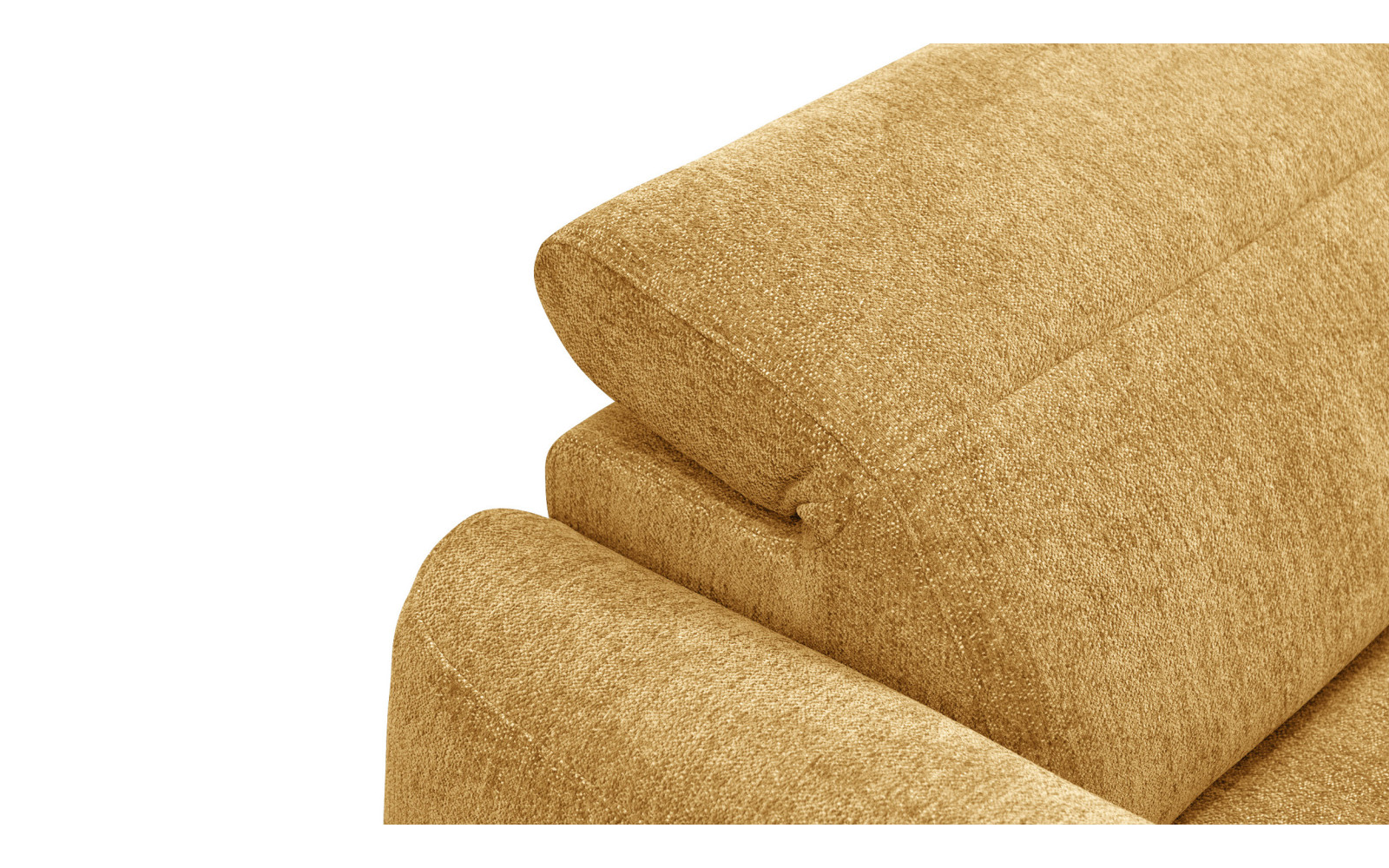 Canapé d'angle 4 places NERO, tissu jaune