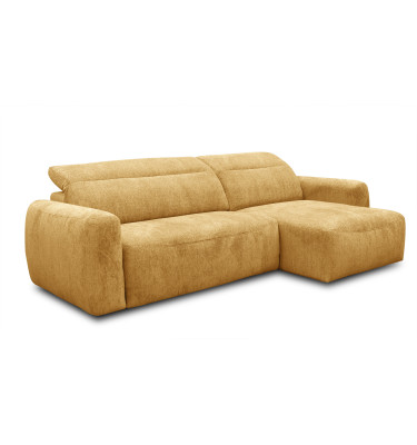 Canapé d'angle 4 places NERO, tissu jaune