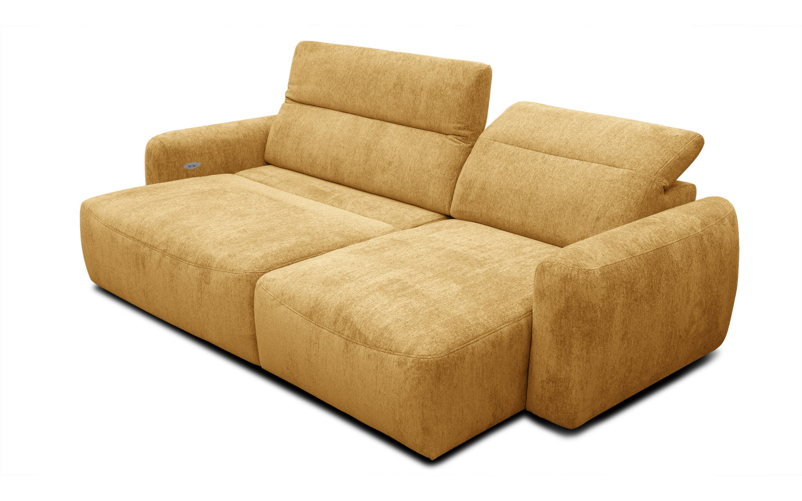 Canapé d'angle 4 places NERO, tissu jaune