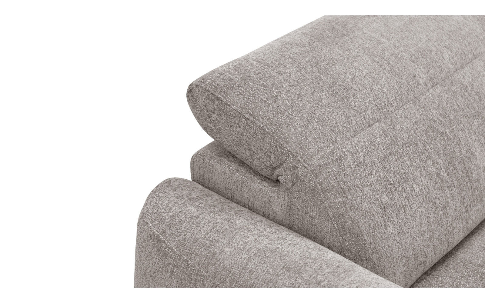 Canapé d'angle 4 places NERO, tissu beige