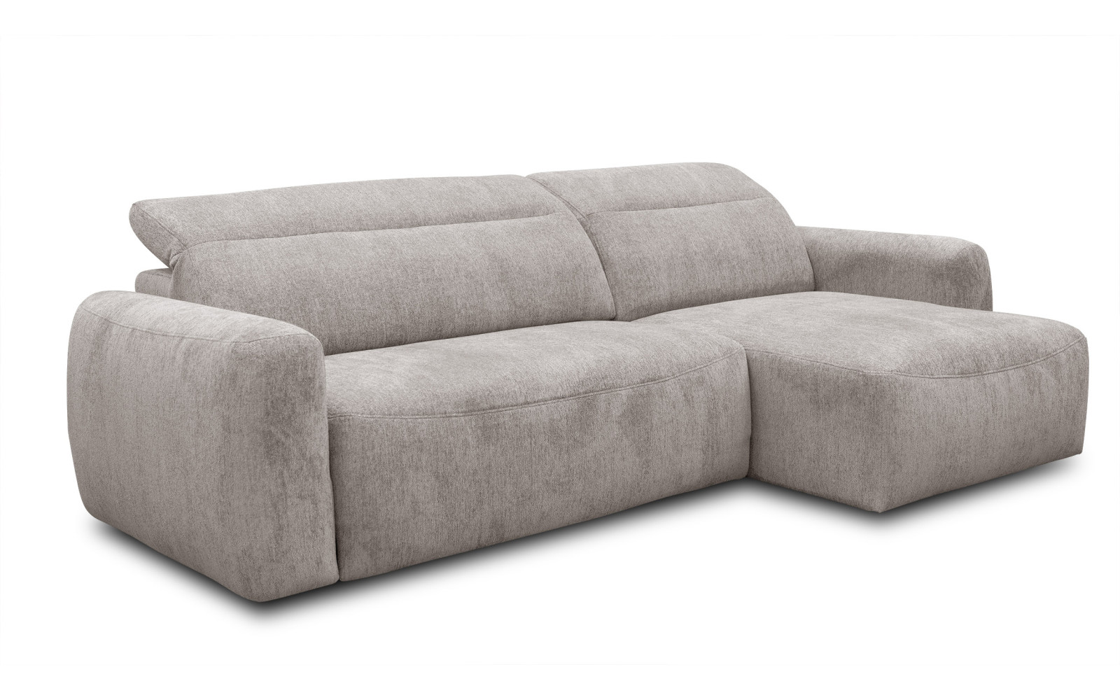 Canapé d'angle 4 places NERO, tissu beige