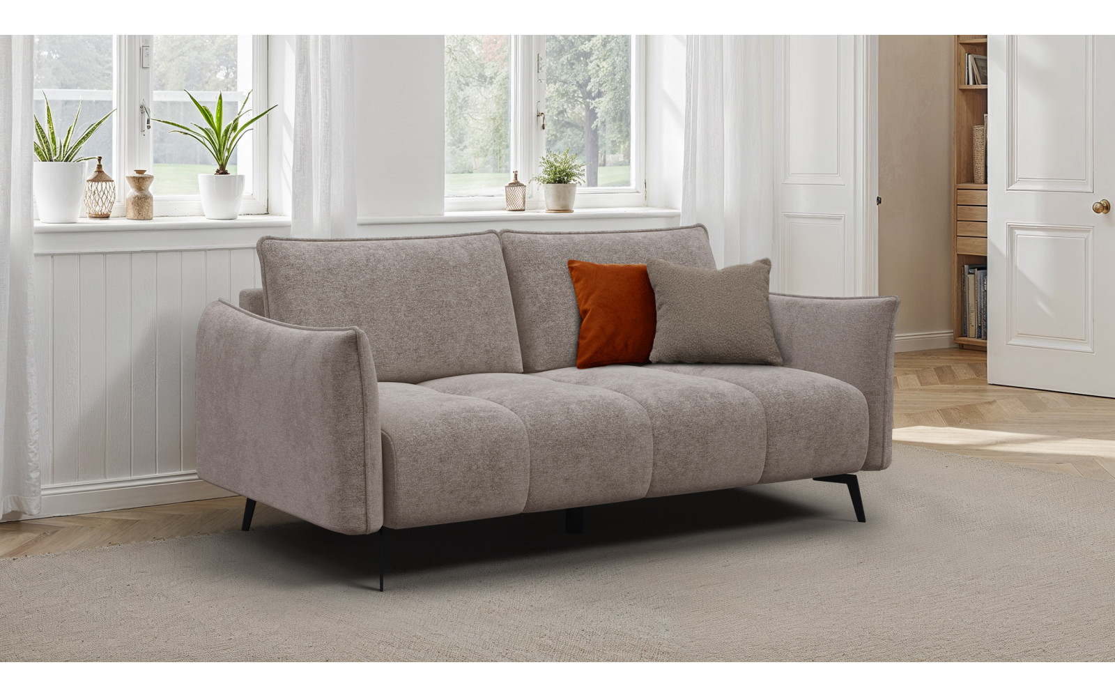 Canapé 2,5 places AERA, beige foncé