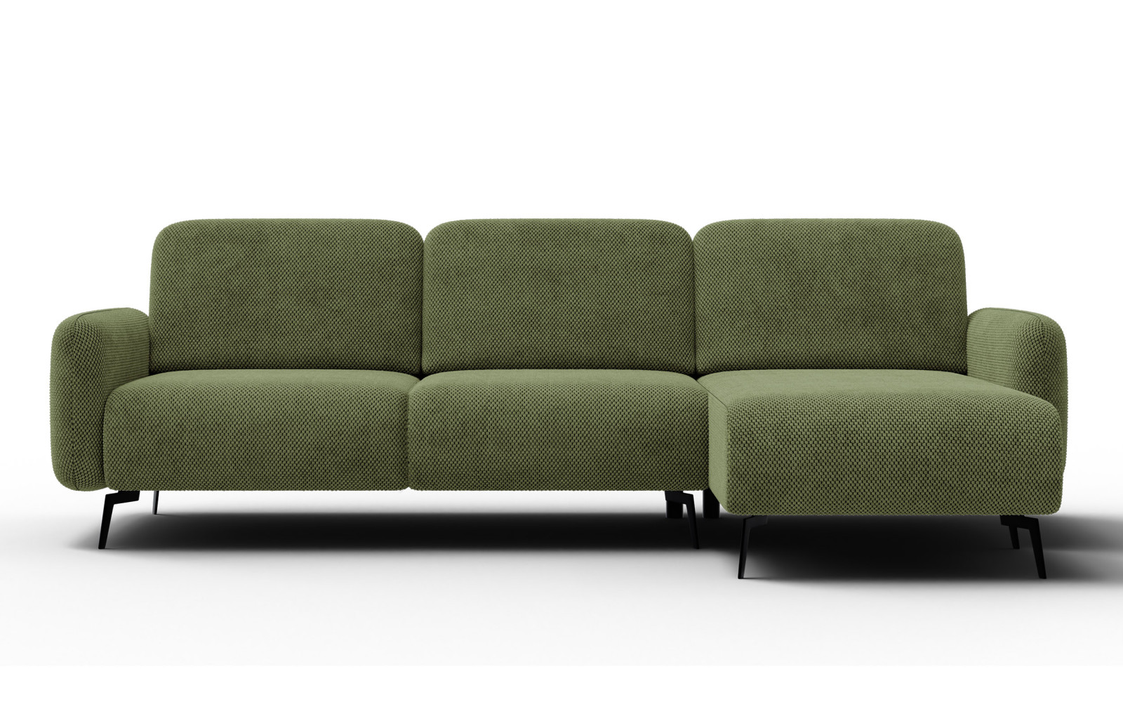 Canapé d’angle 4 places droit FEBE, olive