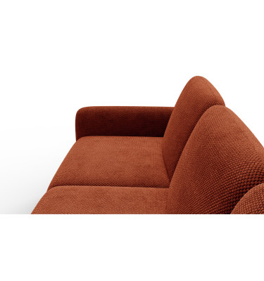 Canapé d’angle 4 places droit FEBE, orange foncé