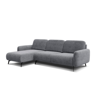 Canapé d’angle 4 places gauche FEBE, gris