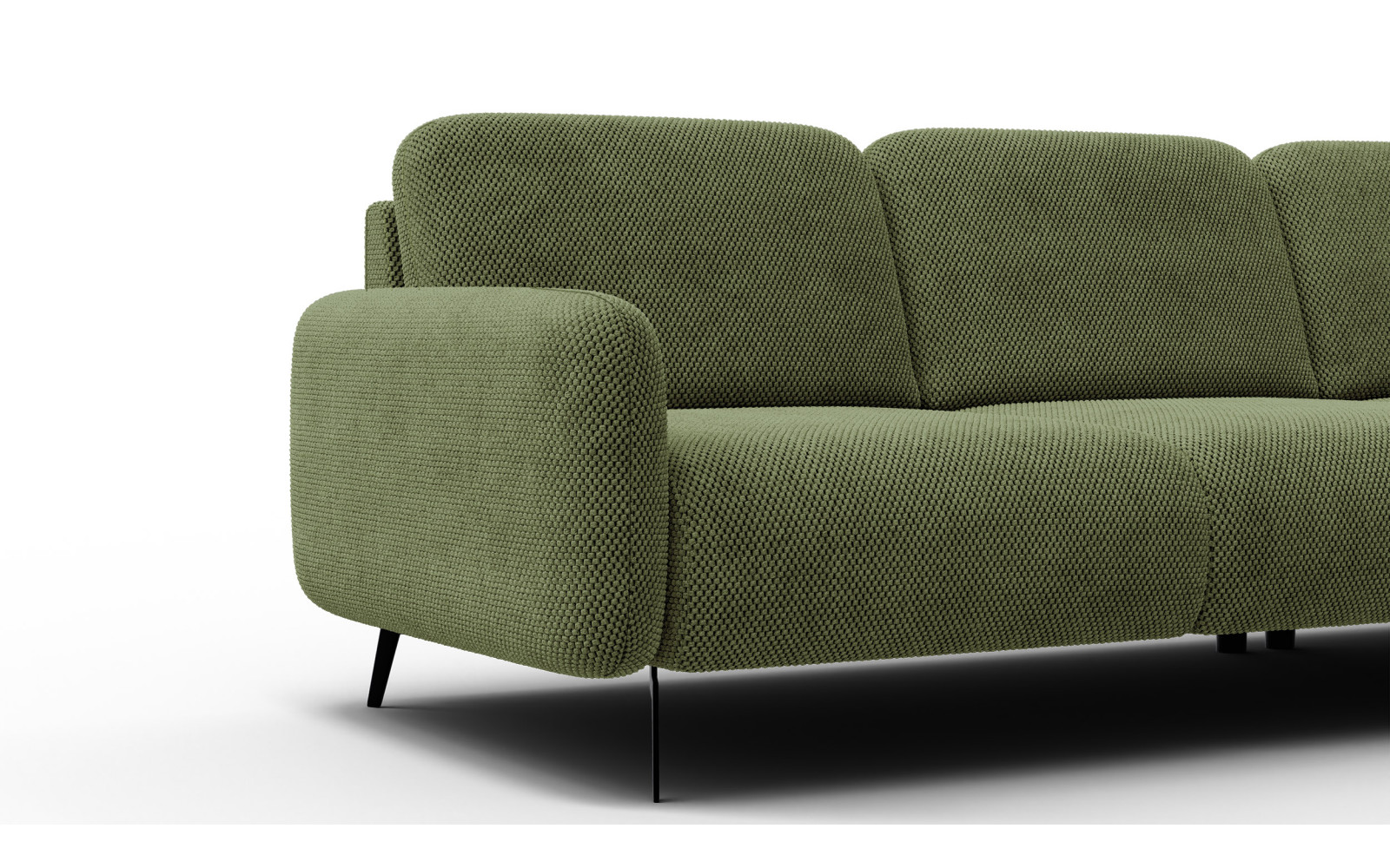 Canapé d’angle 4 places droit FEBE, olive