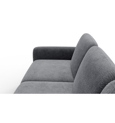 Canapé d'angle 4 places droit FEBE, gris