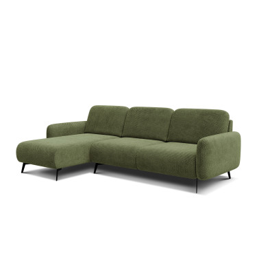 Canapé d’angle 4 places gauche FEBE, olive