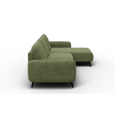 Canapé d’angle 4 places droit FEBE, olive