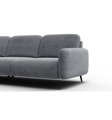Canapé d’angle 4 places gauche FEBE, gris