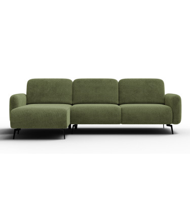 Canapé d’angle 4 places gauche FEBE, olive
