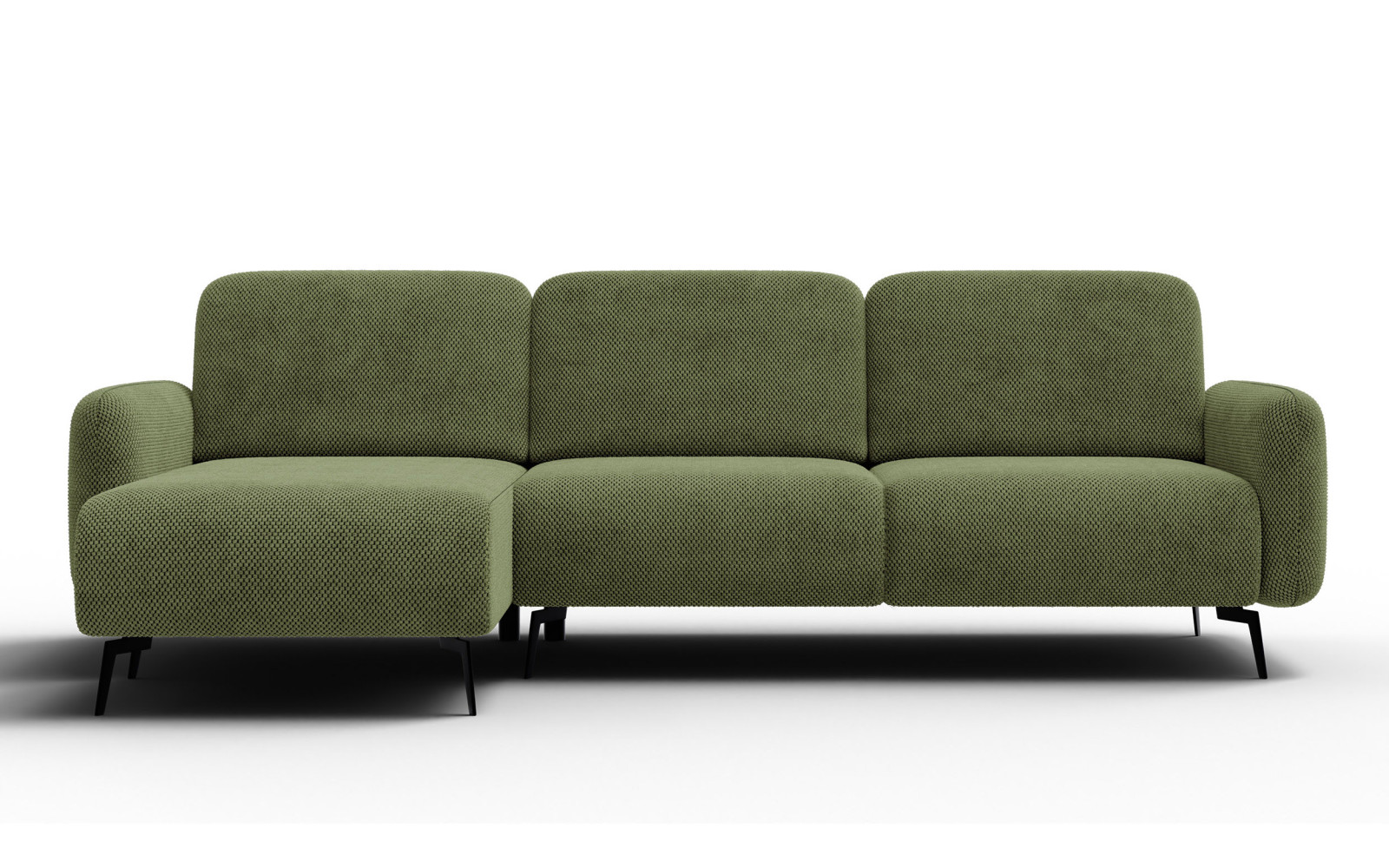 Canapé d’angle 4 places gauche FEBE, olive