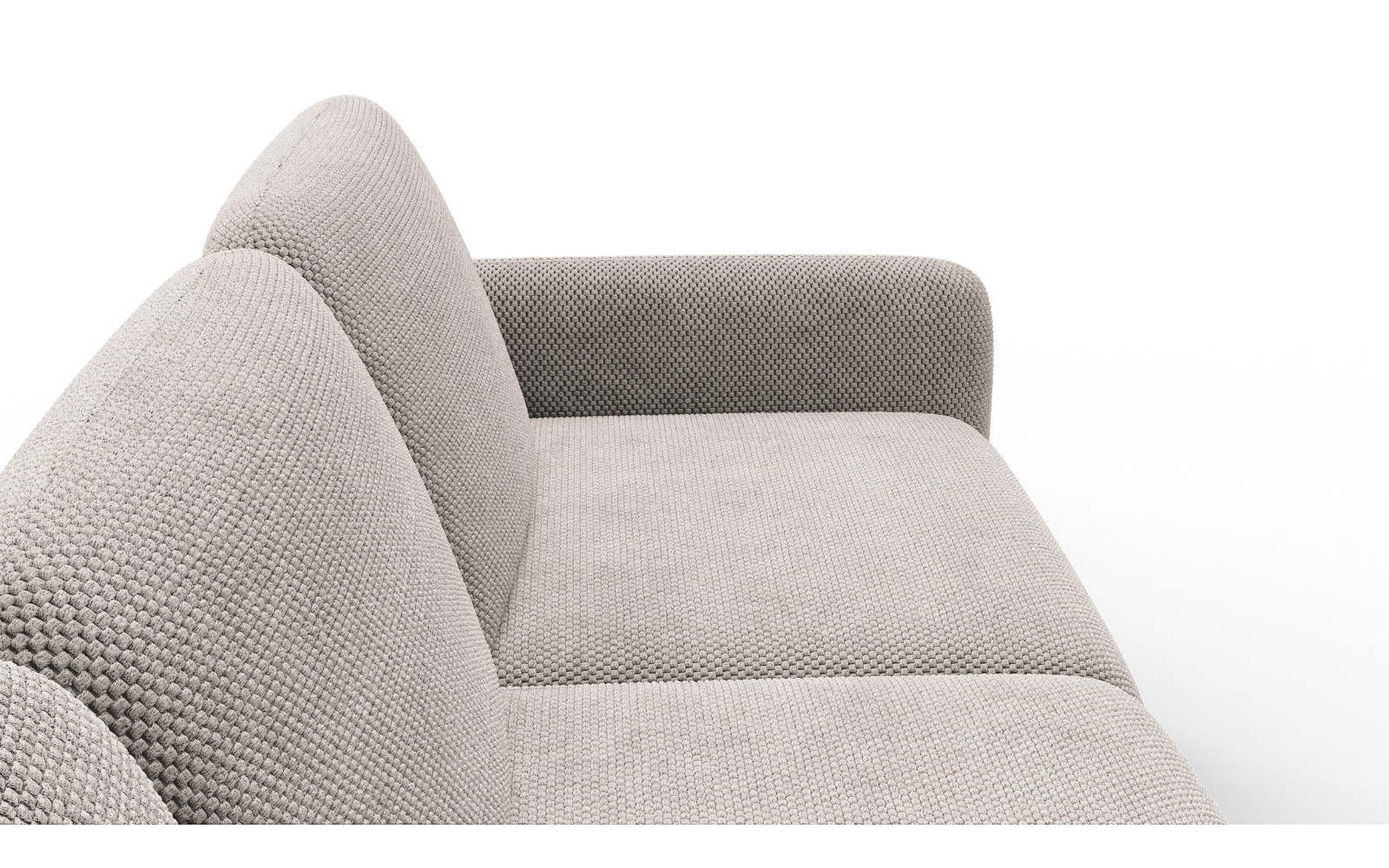 Canapé d’angle 4 places gauche FEBE, beige