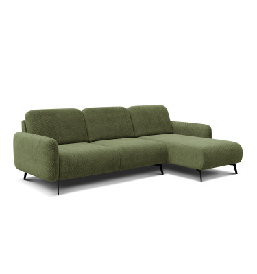 Canapé d’angle 4 places droit FEBE, olive