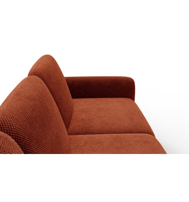 Canapé d’angle 4 places gauche FEBE, orange foncé
