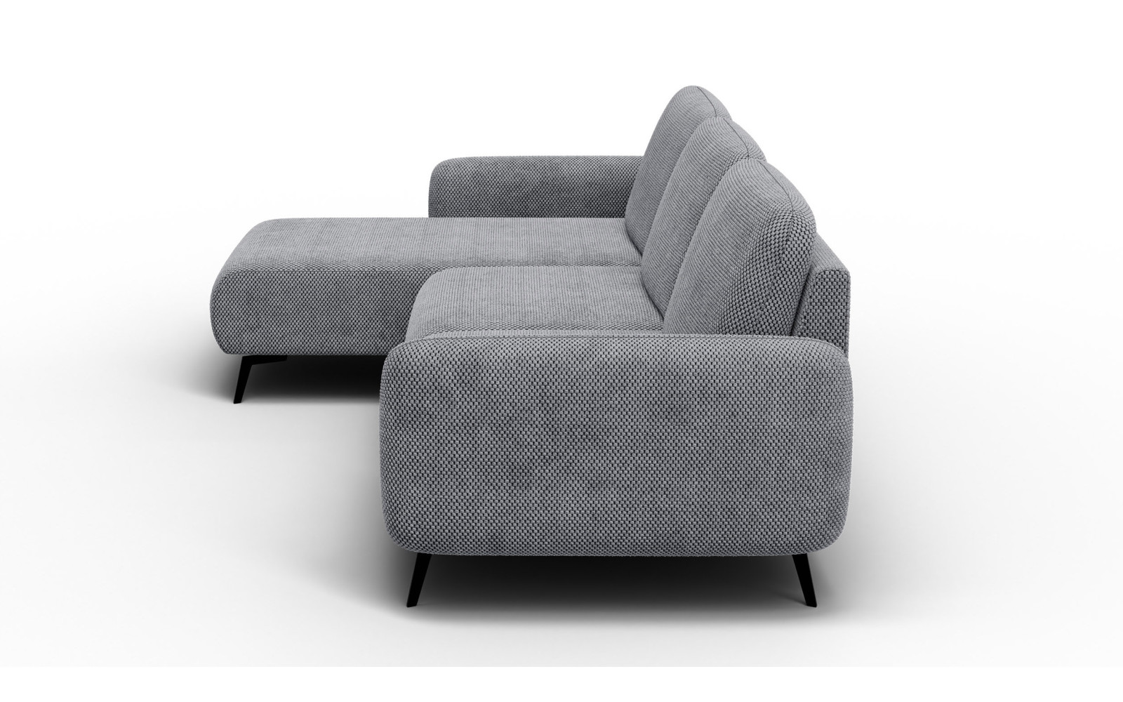 Canapé d’angle 4 places gauche FEBE, gris