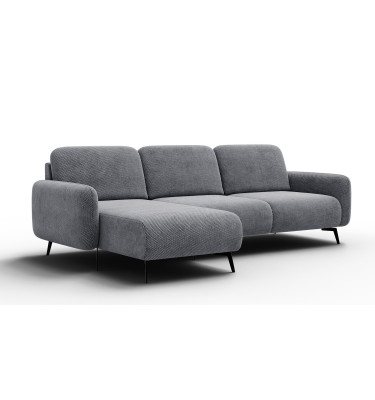 Canapé d’angle 4 places gauche FEBE, gris