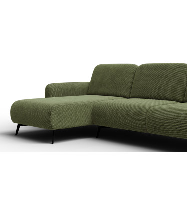 Canapé d’angle 4 places gauche FEBE, olive