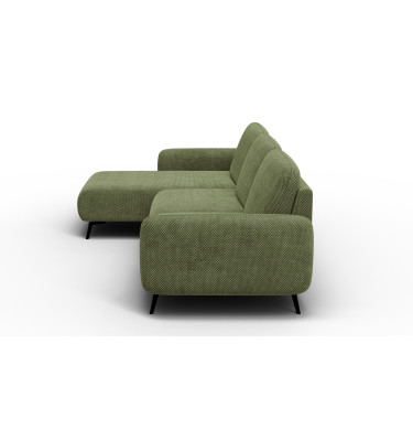 Canapé d’angle 4 places gauche FEBE, olive