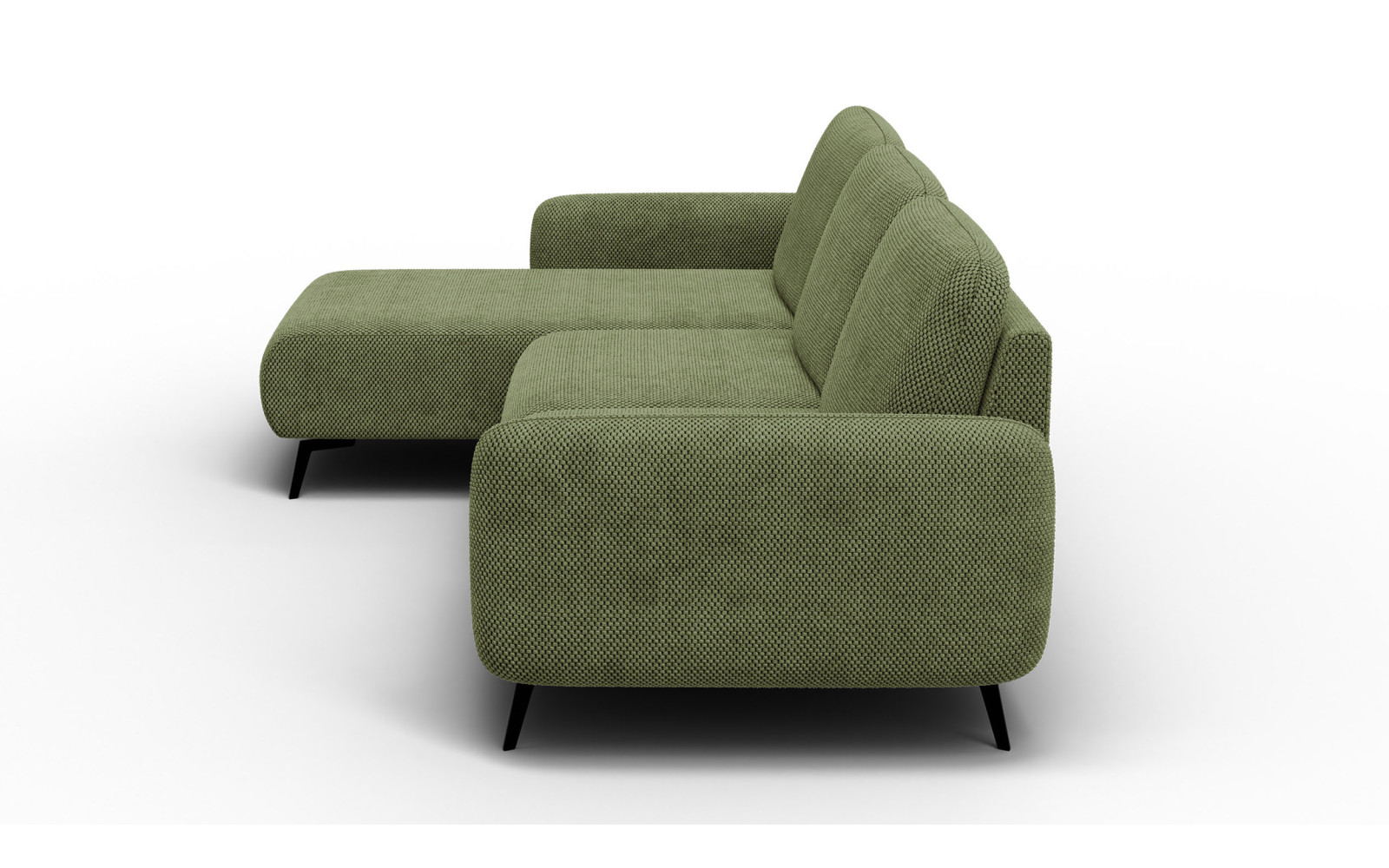 Canapé d’angle 4 places gauche FEBE, olive