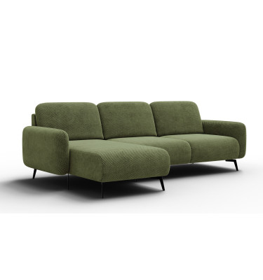 Canapé d’angle 4 places gauche FEBE, olive