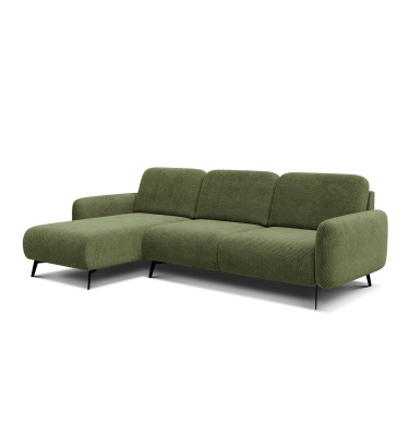 Canapé d’angle 4 places gauche FEBE, olive