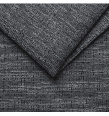 Canapé d'angle 4 places MORELLO avec 1 x Relax Zero Gravity, tissu gris foncé